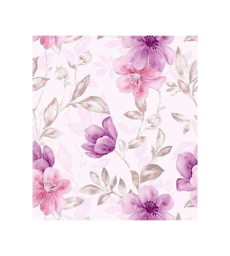 Papel de parede em tons rosa, roxo e cinza - Dream 31