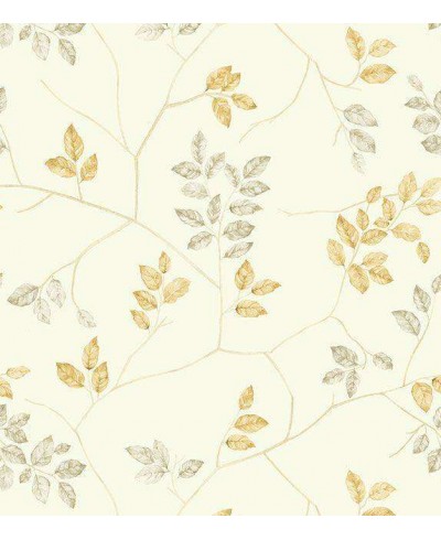 Papel de parede em tons amarelo e cinza - Dream 59