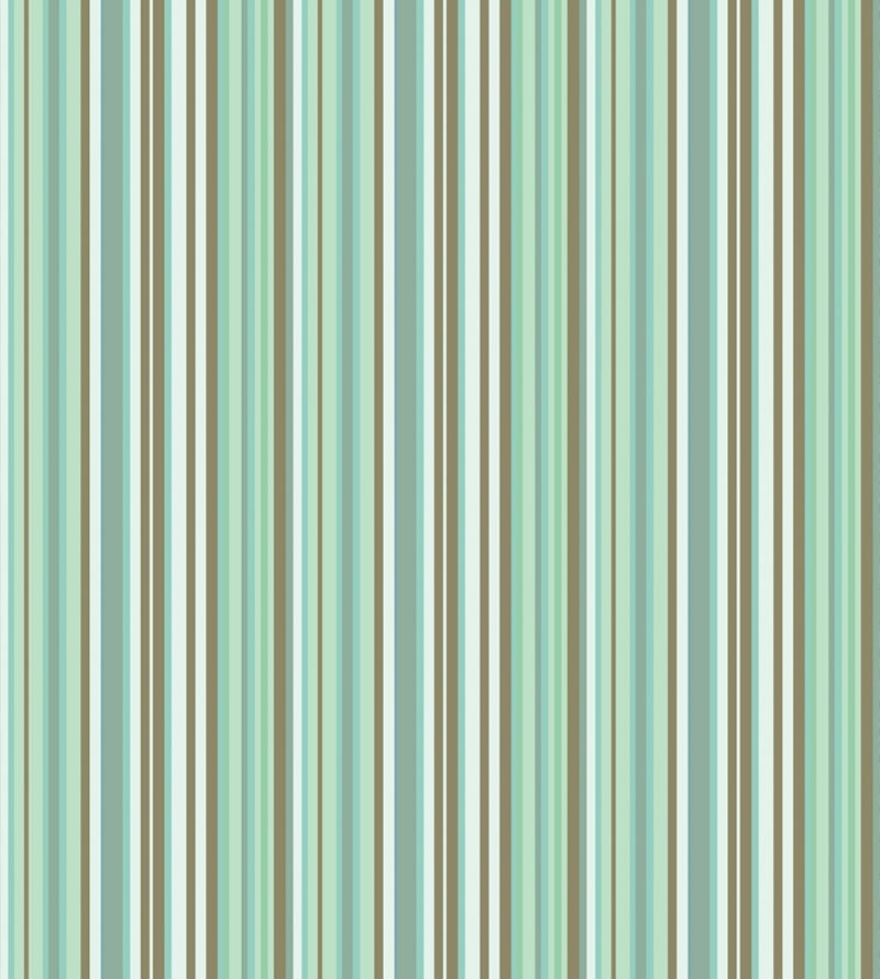 Papel de parede com listras em tons de verde, marrom e branco - Listrado 134