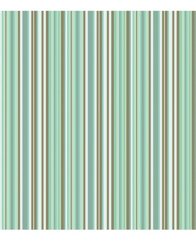Papel de parede com listras em tons de verde, marrom e branco - Listrado 134