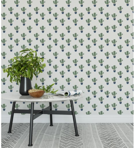 Papel de Parede Infantil Com Lindos Cactos - Kids 236