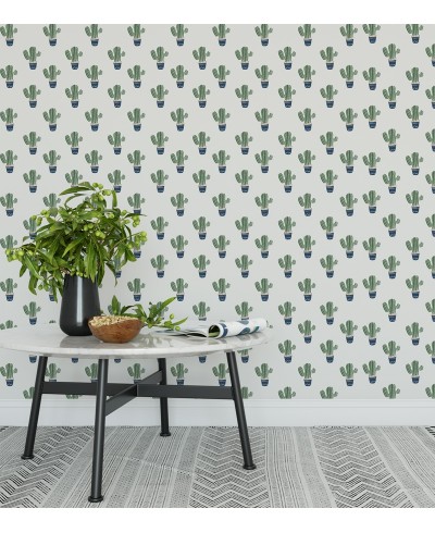 Papel de Parede Infantil Com Lindos Cactos - Kids 236