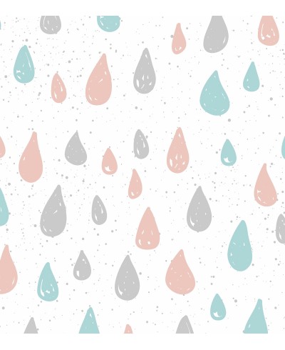 Papel de Parede Infantil Com Lindas Gotas Coloridas - Kids 237