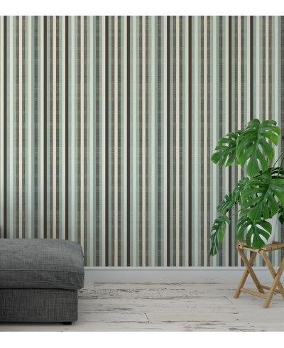 Papel de parede com listras azul, preto e branco - Listrado 1026 Papel de parede com listras azul, preto e branco - Listrado 1026