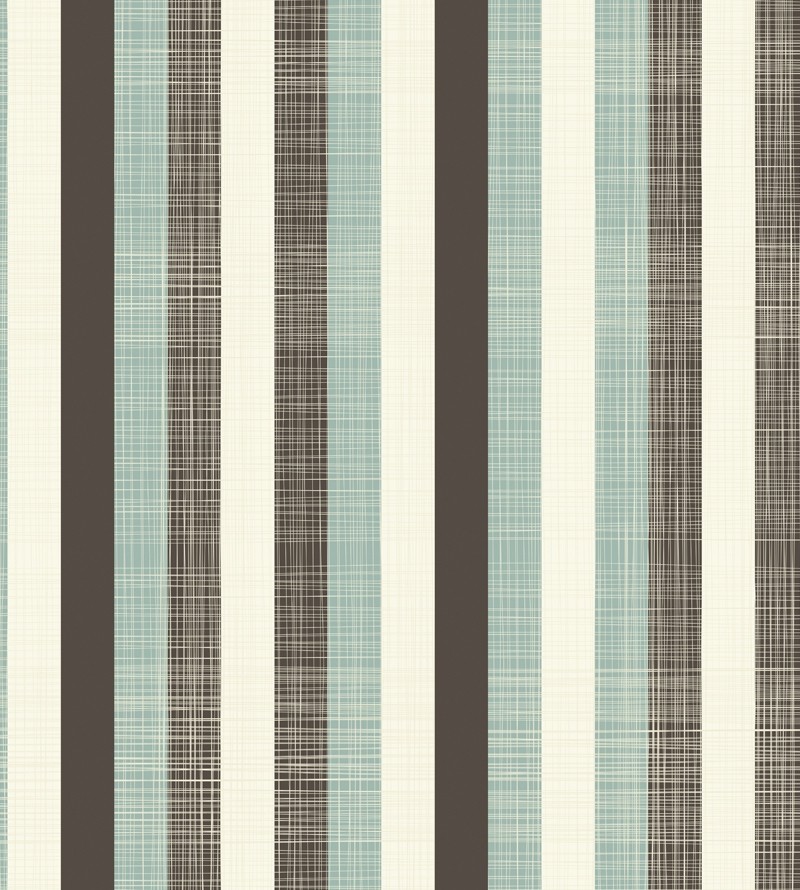 Papel de parede com listras azul, preto e branco - Listrado 1026