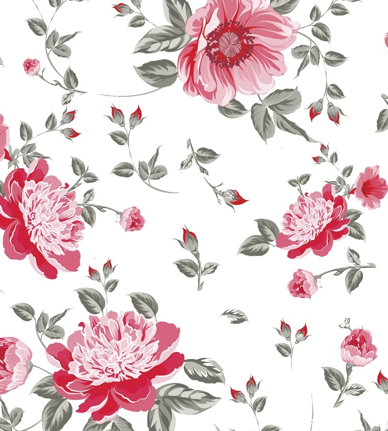 Papel de parede arranjo de flores Rosas fundo branco