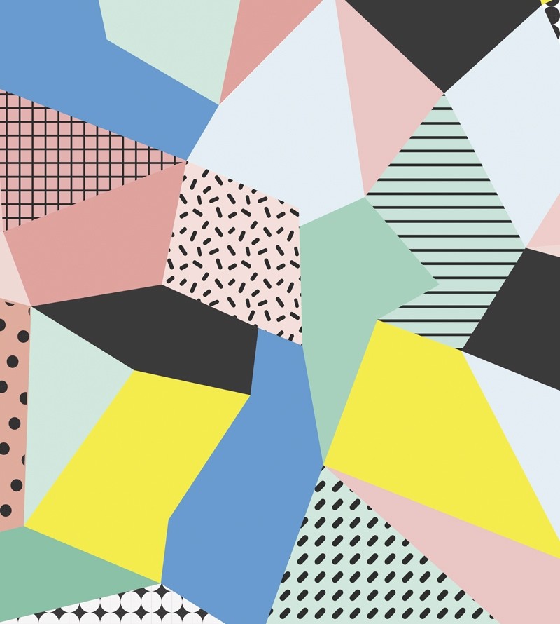 Papel de parede Abstrato Com lindas Cores- Geométrico 451