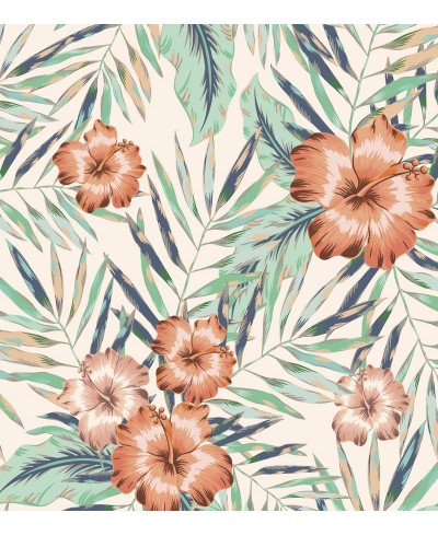 Papel de parede com Flores em tons de Laranja - Nature 211 Papel de parede com Flores em tons de Laranja - Nature 211