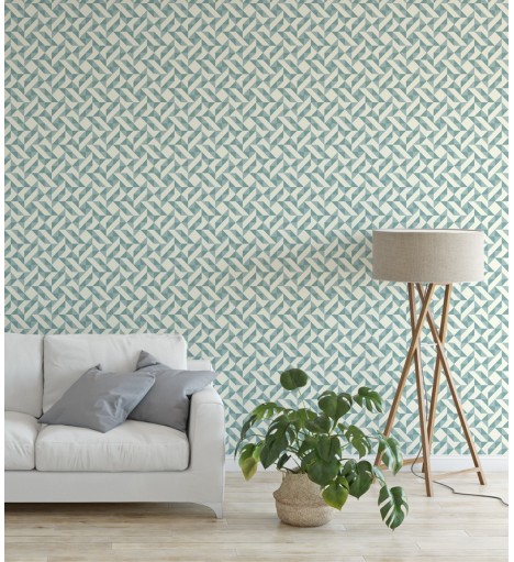 Papel de parede Com lindas Formas Azuis- Geométrico 452