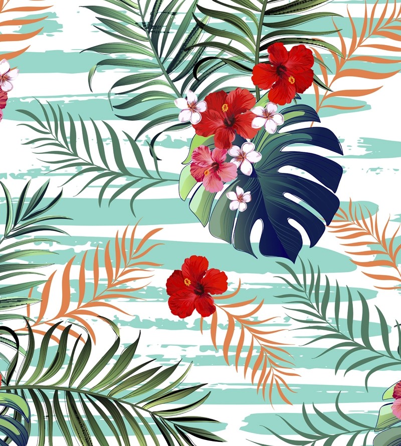 Papel de parede com Flores em tons Vermelho - Nature 212