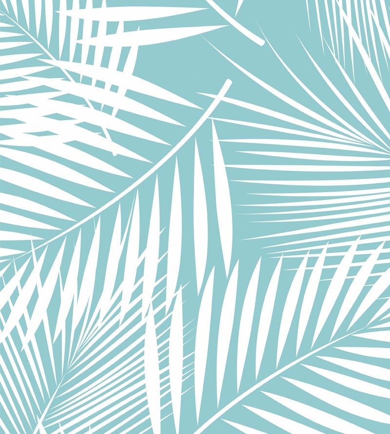 Papel de parede com Fundo Azul Céu e Detalhes em Branco - Nature 217