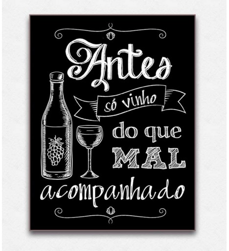Poster decorativo Antes Só Vinho