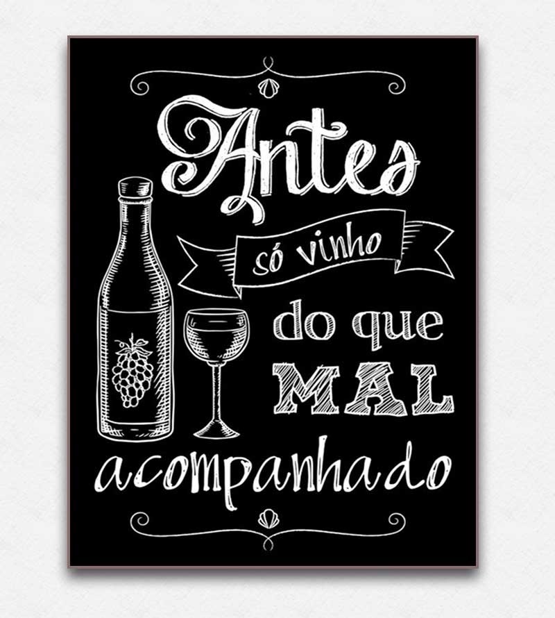 Poster decorativo Antes Só Vinho