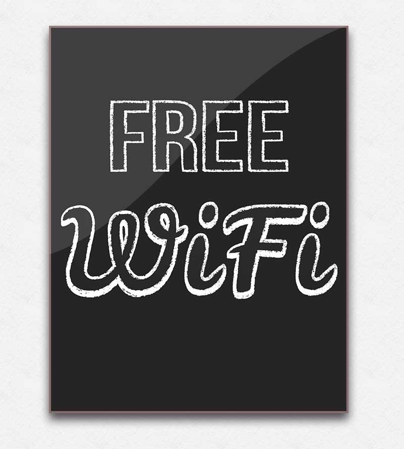 Poster decorativo Free Wifi
