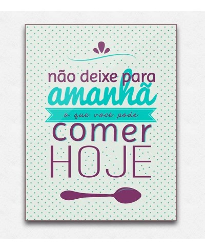 Poster decorativo Não deixe para amanhã