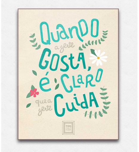 Poster decorativo Quando a gente gosta