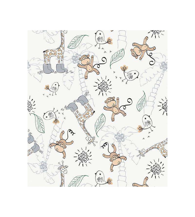 Papel de Parede Bebê Safari Animais