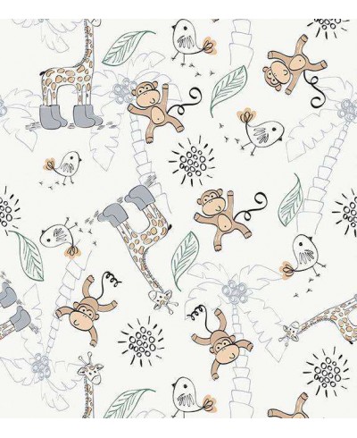 Papel de Parede Bebê Safari Animais Papel de Parede Bebê Safari Animais