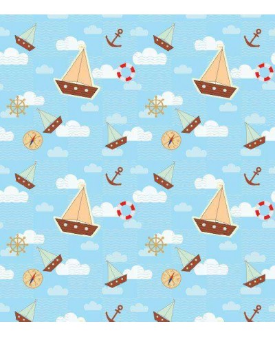 Papel de Parede Bebê Barquinhos Cartoon Papel de Parede Bebê Barquinhos Cartoon