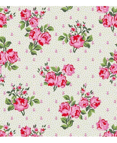 Papel de parede floral com detalhes em tons de verde e flores rosas e tons de pink - Condessa 01 Papel de parede floral com detalhes em tons de verde e flores rosas e tons de pink - Condessa 01