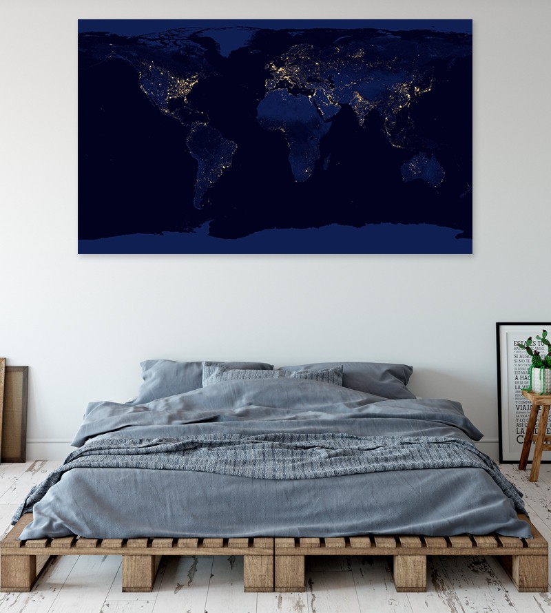 Painel Fotográfico Mapa Mundi