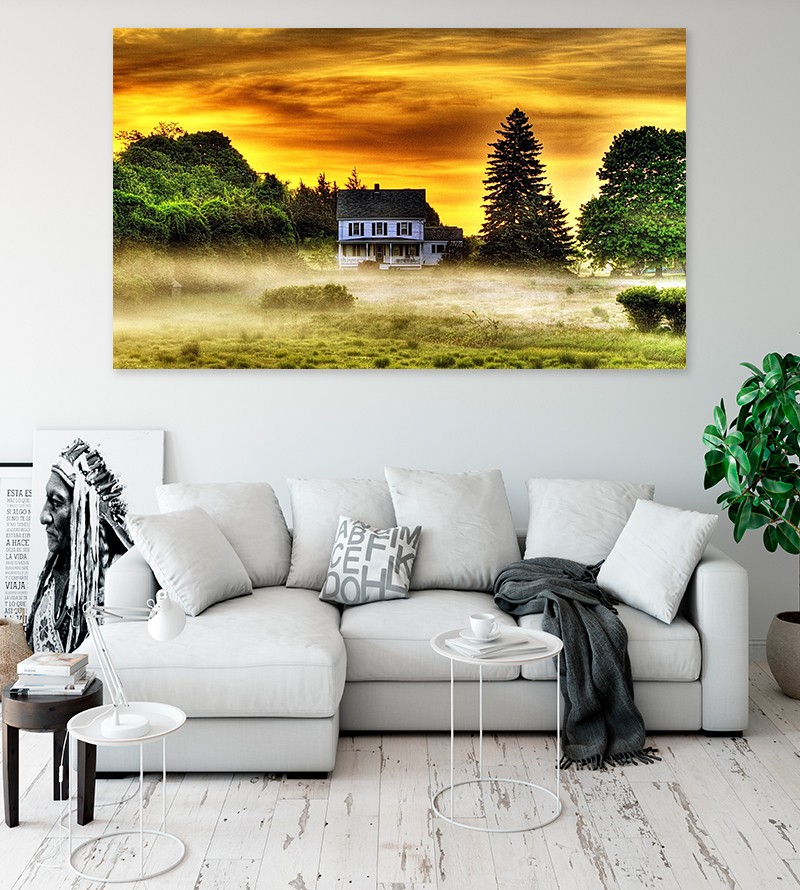 Painel Fotográfico Paisagem Casa na Floresta