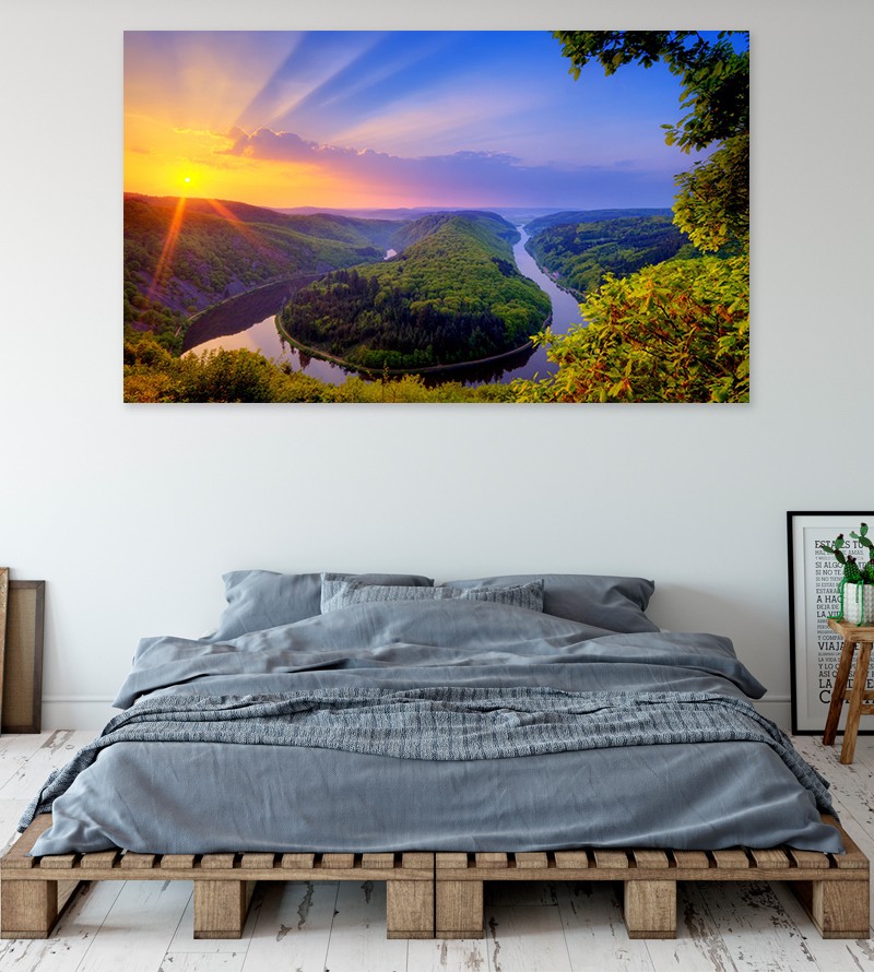 Painel Fotográfico Paisagem Floresta e Rio