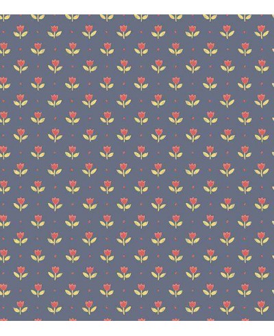 Papel de parede floral tons de cinza e flores em carmim e folhagem nude - Condessa 26 Papel de parede floral tons de cinza e flores em carmim e folhagem nude - Condessa 26