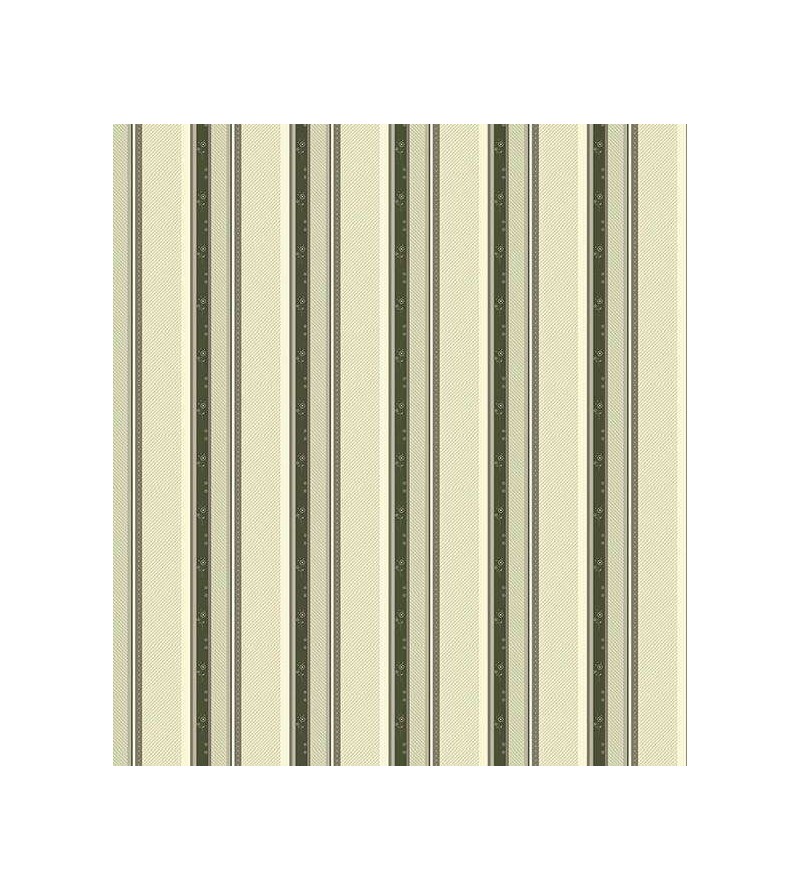 Papel de parede listrado bege e verde musgo