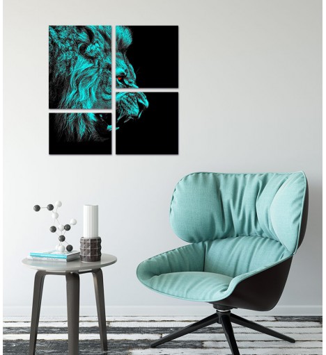 Quadros Compostos Modelo Leão Acinzentado