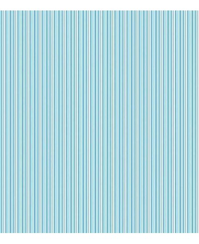 Papel de parede em tons azul com listras brancas e cinza - Listrado 66