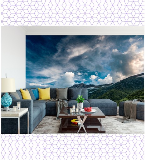 Papel de Parede Foto Mural Paisagem Montanhas