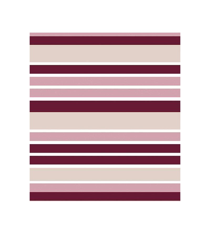 Papel de parede com listras em tons de bordo, rosa, bege e branco - Listrado 81
