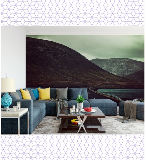 Foto Mural Paisagem Montanhas Negras