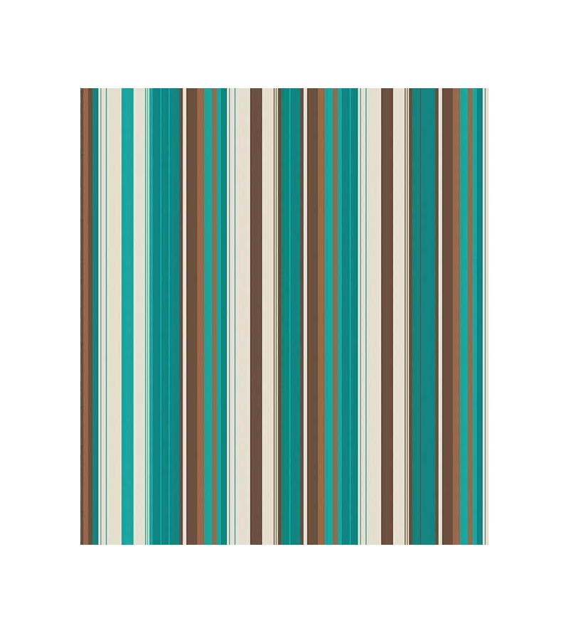 Papel de parede com listras em tons de verde, marrom e bege - Listrado 86