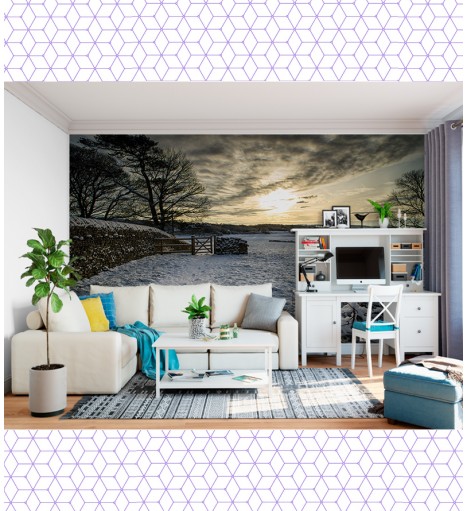 Papel de Parede Foto Mural Fazenda Inverno