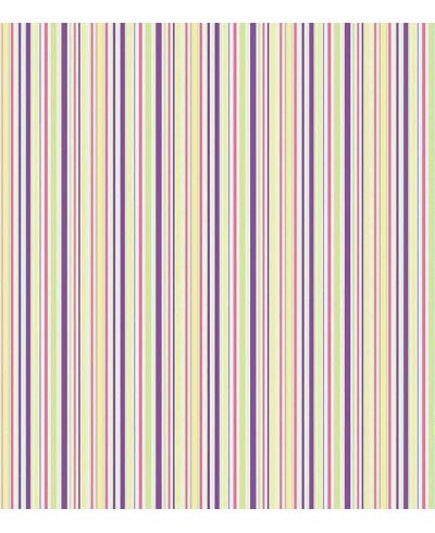Papel de parede com listras em tons de verde, amarelo, roxo, rosa e branco - Listrado 90 Papel de parede com listras em tons de verde, amarelo, roxo, rosa e branco - Listrado 90
