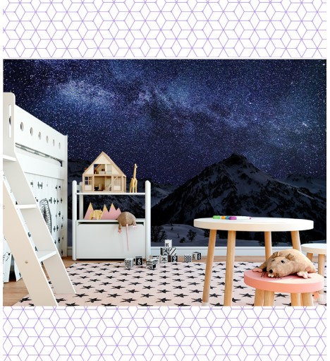 Papel de Parede Foto Mural Paisagem Estrelas