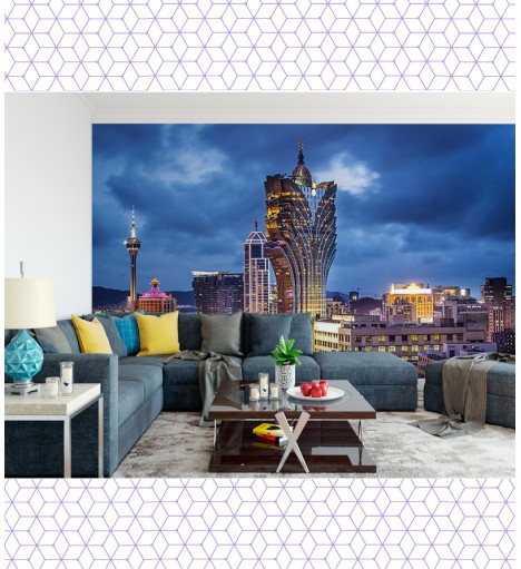 Papel de Parede Foto Mural Cidade Lisboa - Macau