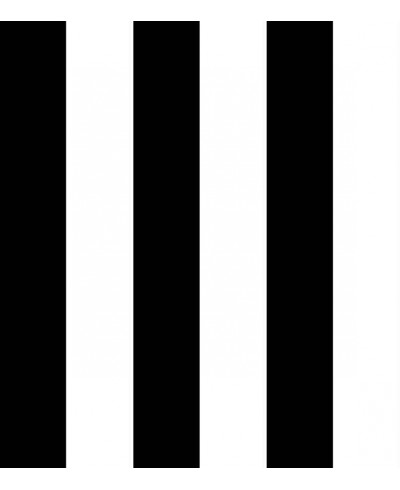 Papel de parede com listras preta e branca com 9 cm - Listrado 136