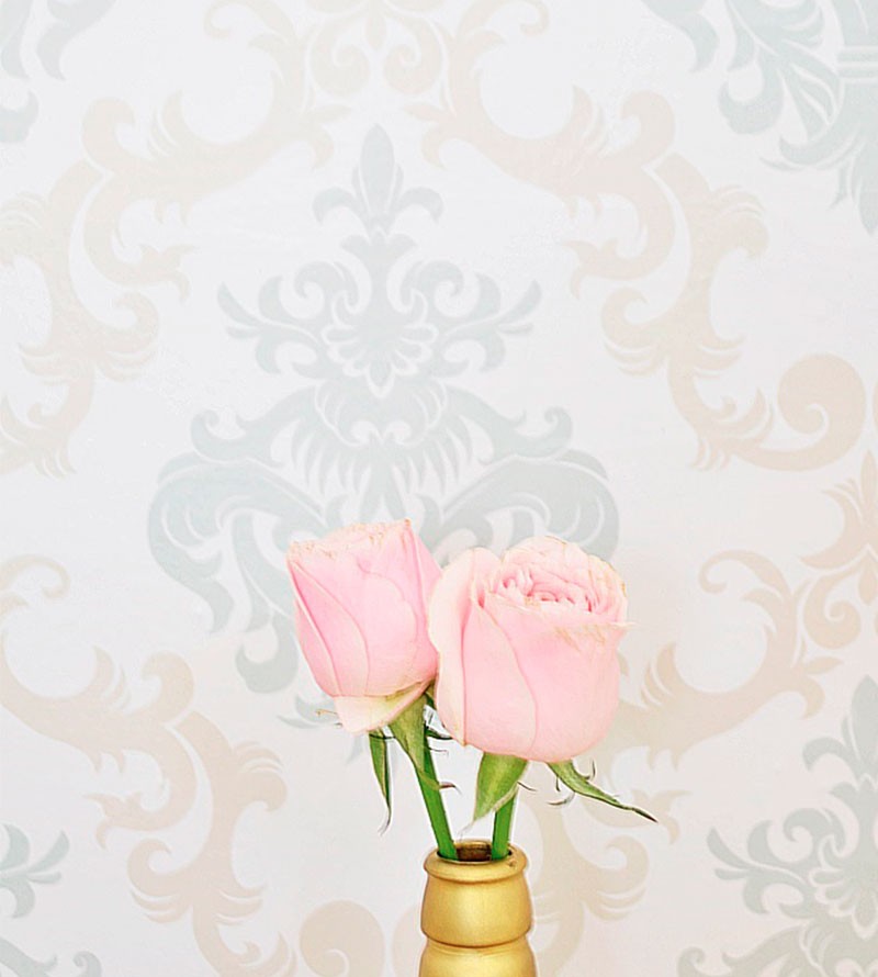 Papel de parede em tons cinza e bege