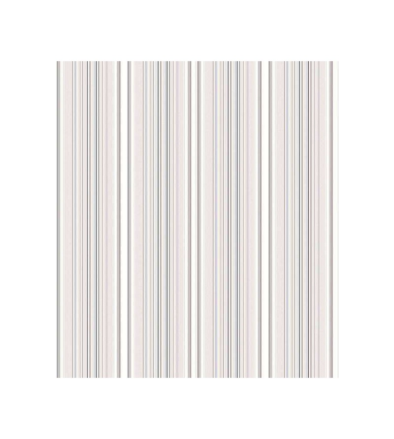 Papel de parede listrado branco, marfim e cinza