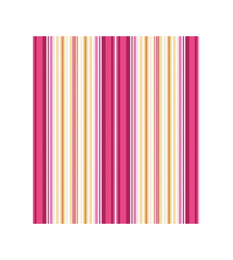 Papel de parede listrado, rosa, carmin, branco, amarelo, laranja e vermelho - Listrado 188