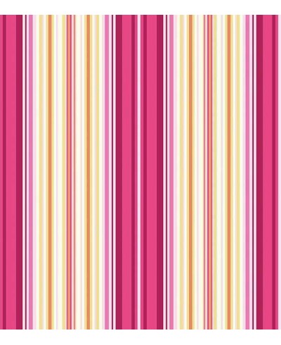 Papel de parede listrado, rosa, carmin, branco, amarelo, laranja e vermelho - Listrado 188