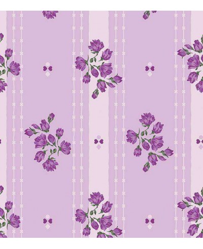 Papel de parede flores em roxo com folhagem em verde musgo, detalhes em rosa - Luxury 12 Papel de parede flores em roxo com folhagem em verde musgo, detalhes em rosa - Luxury 12