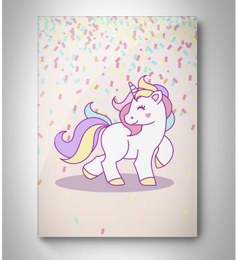 Quadro Decorativo Unicórnio Festa