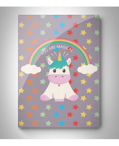 Quadro Decorativo Unicórnio Estrelas