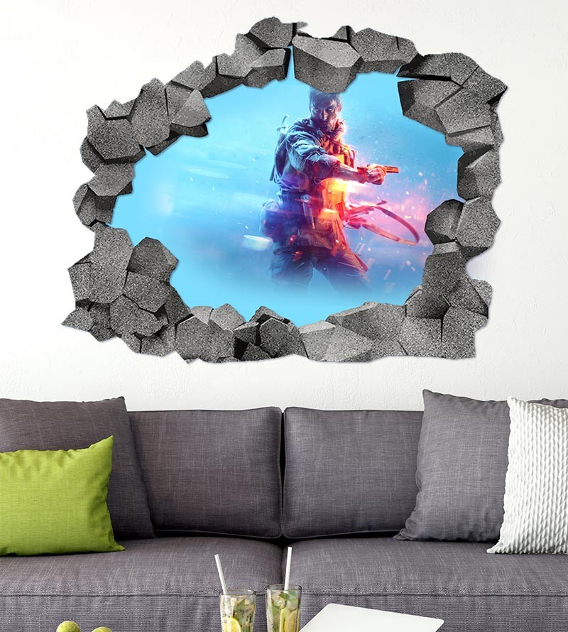 Adesivo 3D Battlefield