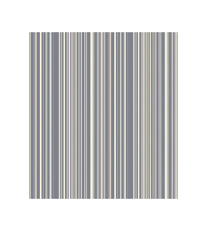 Papel de parede listrado cinza e creme