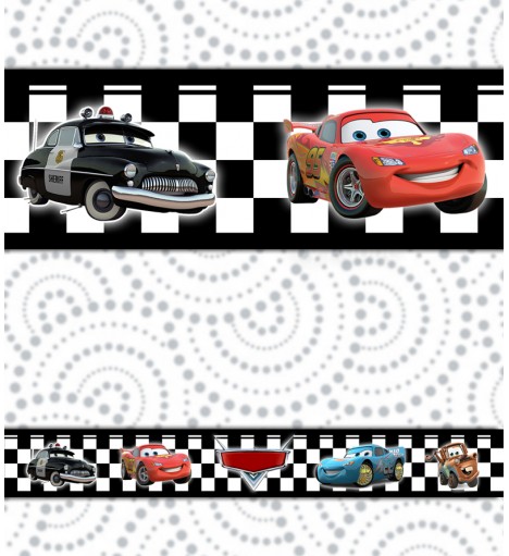 Border Disney Carros Quadriculado